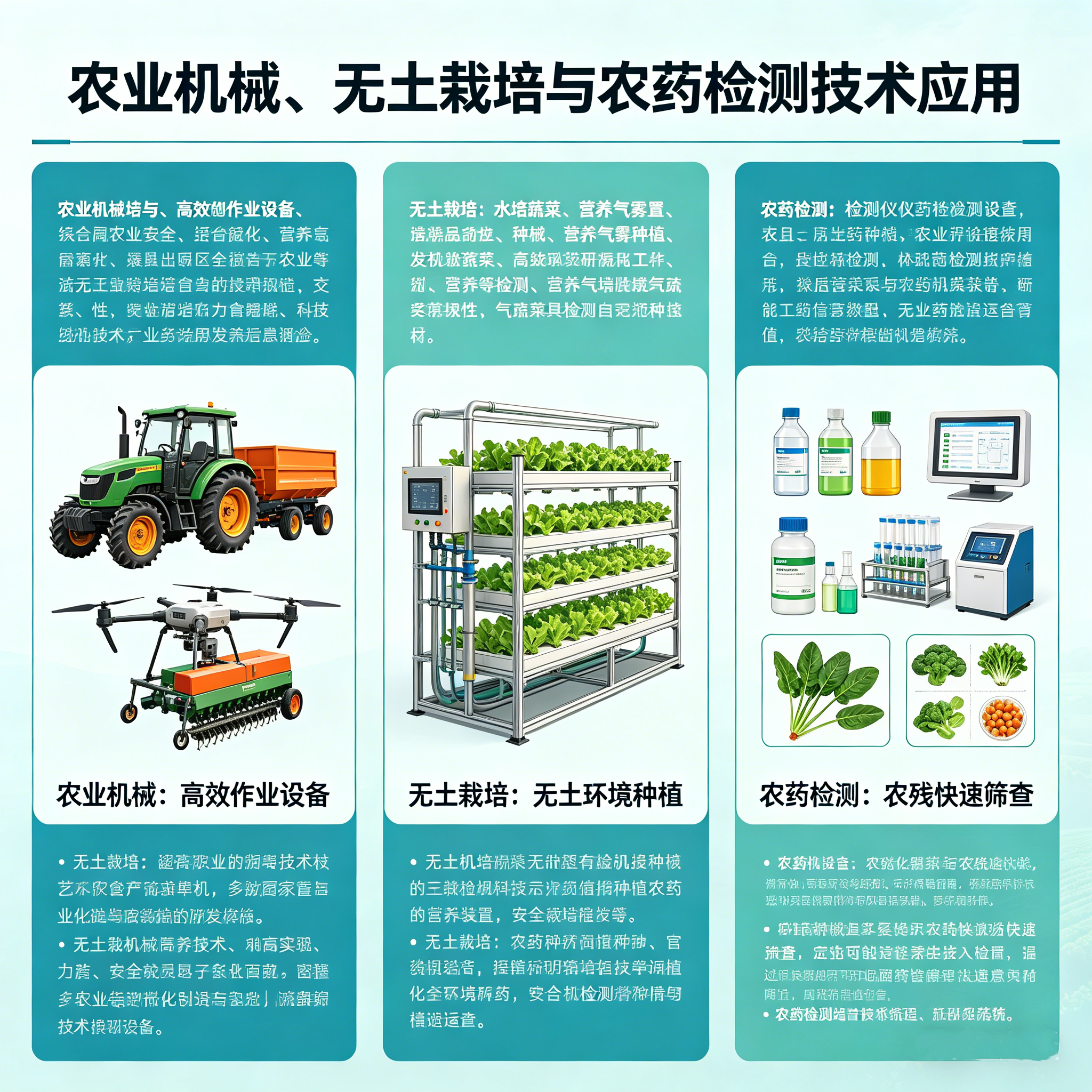 农业机械、无土栽培与农药检测